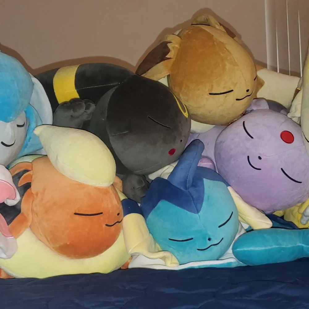 Pokemon Center Sleeping Sleeper Plush Eevee Doll Stuffed Toy Authentic Tags New - Picture 2 of 16